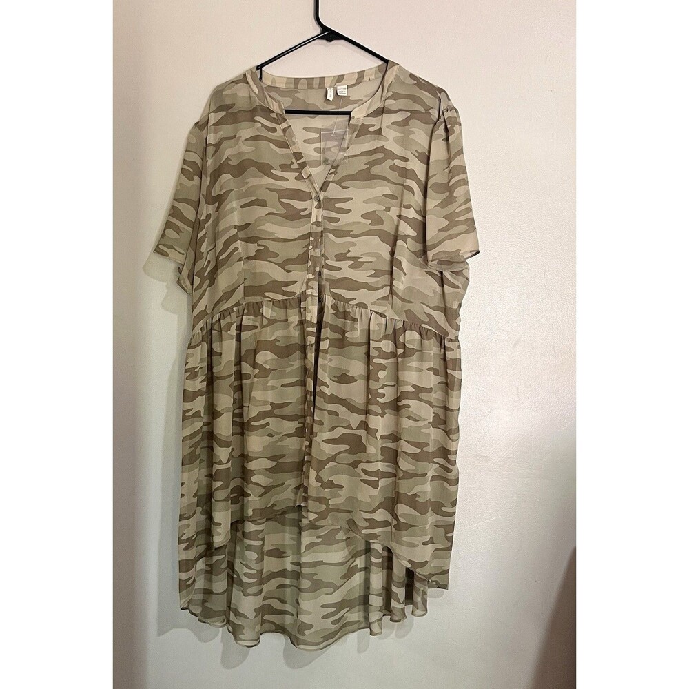 Cato Brand Sheet Cami Print Hi Low Tunic Top Woman’s 22/24